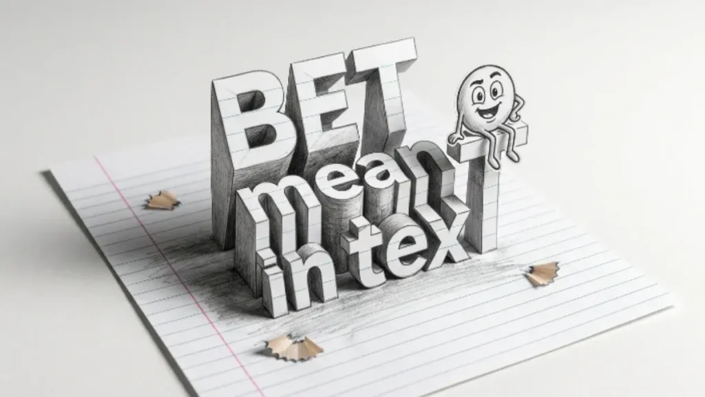 Bet Mean in Text