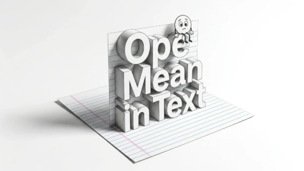 Ope Meaning in Text