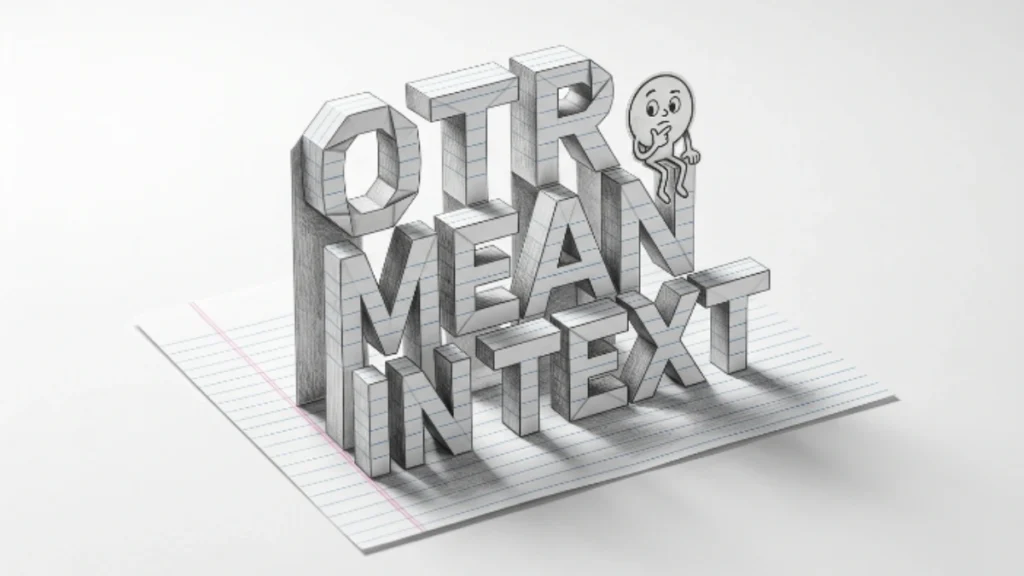 OTR Meaning in Text